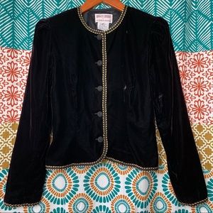 Vintage 80s Maggy London Velvet Evening Jacket
